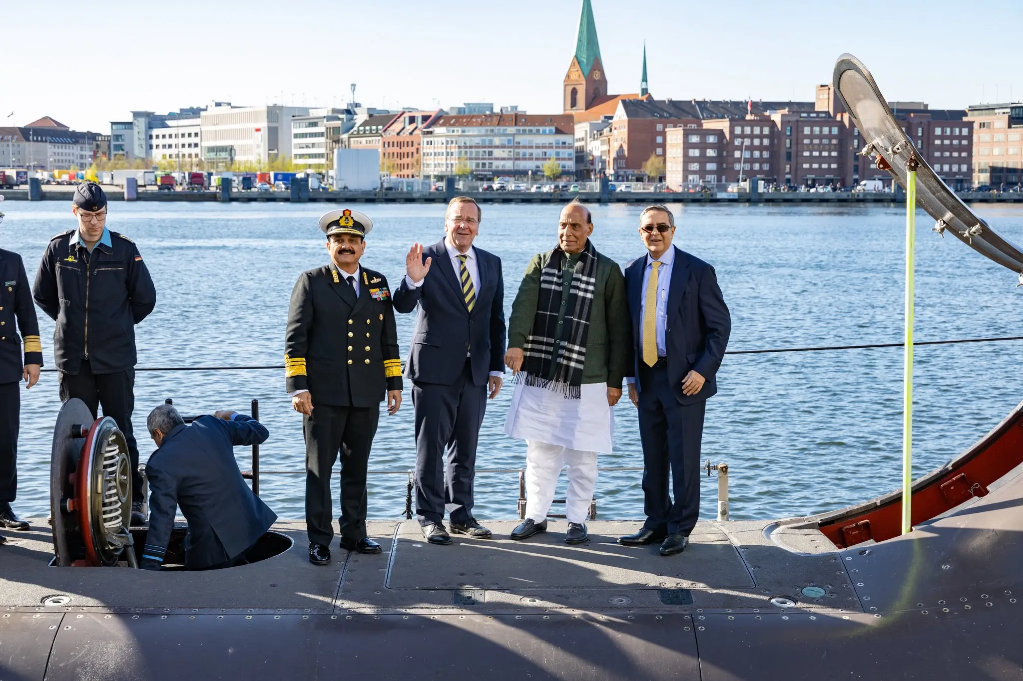 Rajnath Singh Visits German Submarine Facility