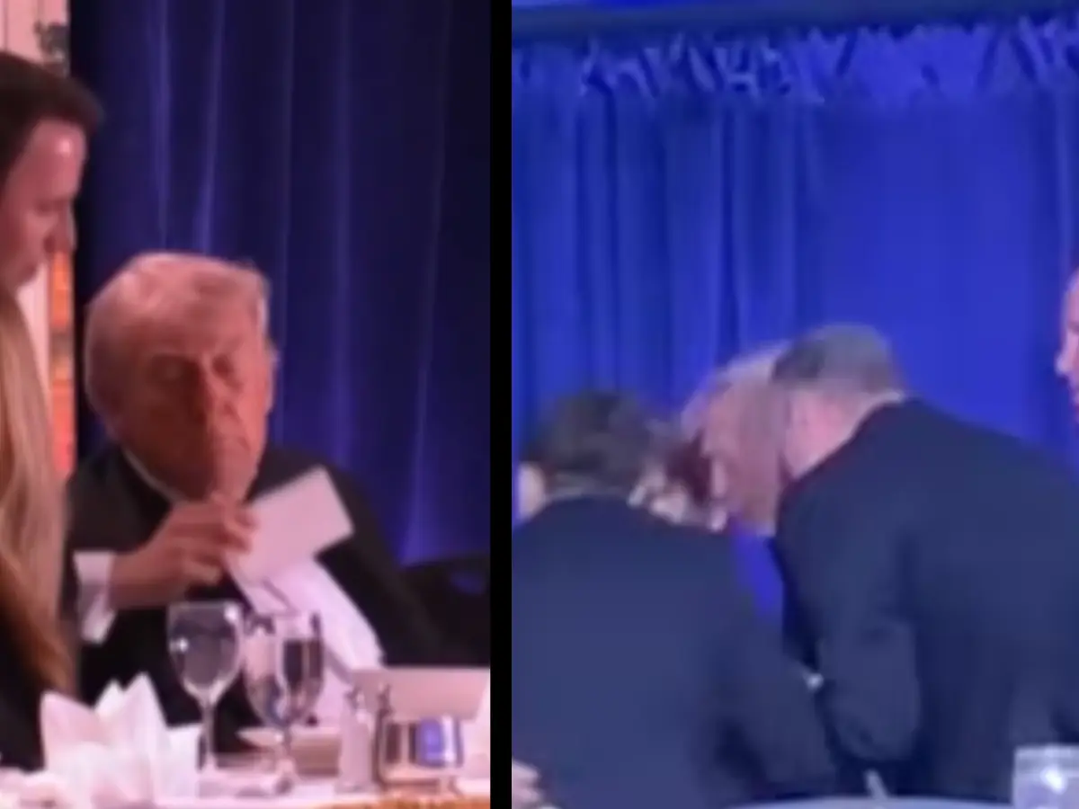 Trump stumbles and falls while being evacuated amid  White House Correspondents’ Dinner shooting - VIDEO