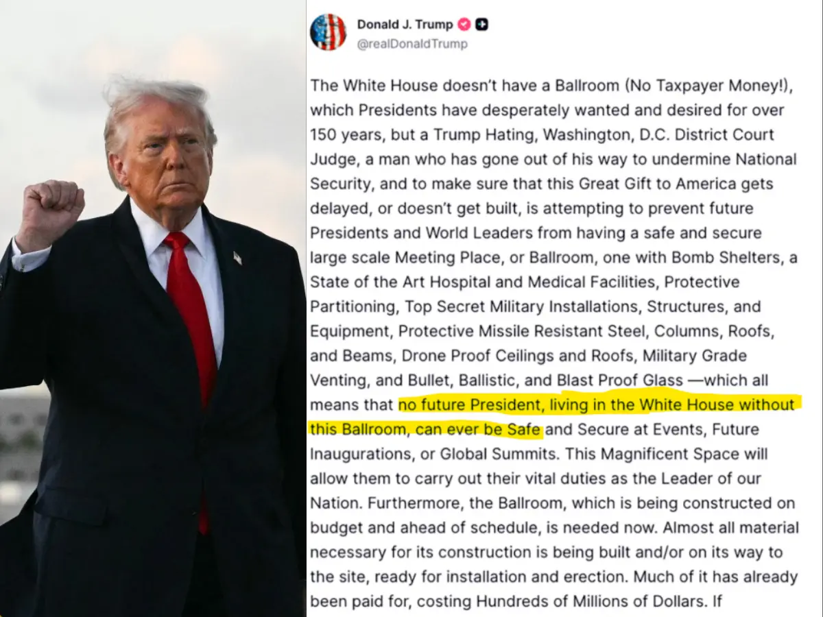 Just a week ago, Trump said: ‘No future President, living in the White House, can ever be Safe’
