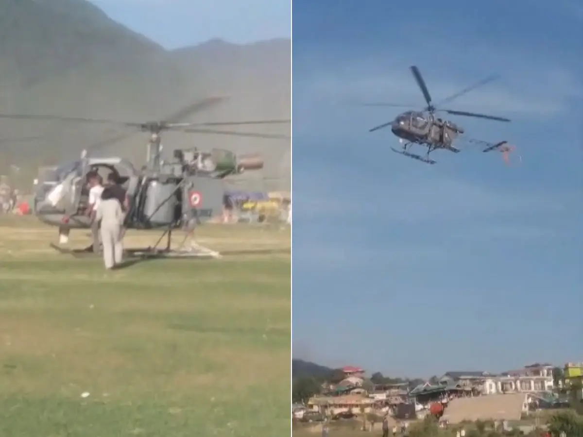 IAF rescues two paragliders stranded after crash landing in remote mountains of Himachal Pradesh | VIDEO IAF rescues two paragliders stranded after crash landing in remote mountains of Himachal Pradesh | VIDEO