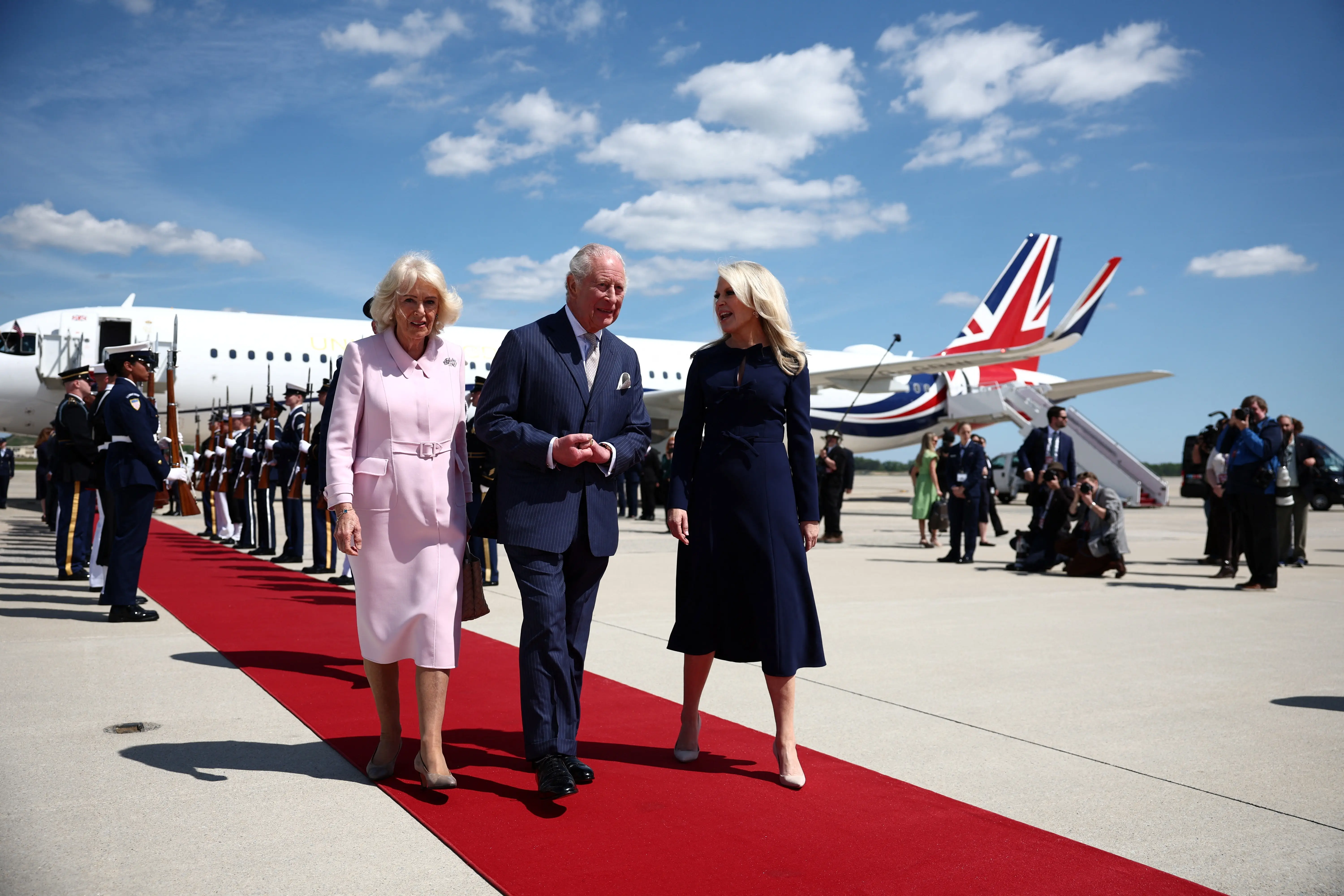 King Charles and Queen Camilla arrive in US for high stakes state visit amid Iran war tensions