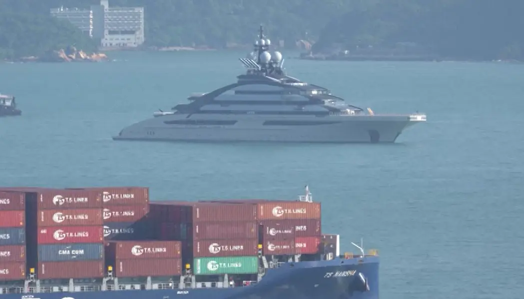 A superyacht of notable scale and features