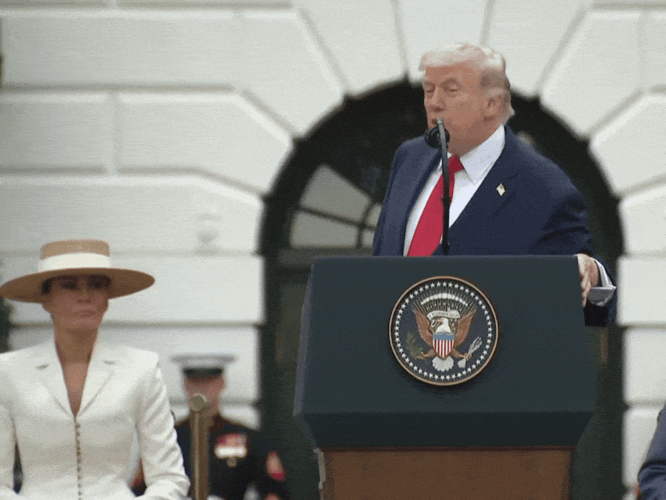 God save the marriage? Trump's awkward marriage joke earns him a Melania death stare | WATCH viral video