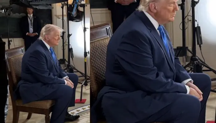 Adult diaper? Body fat? Trump's viral 60 Minutes photo with visible protrusion triggers wild claims