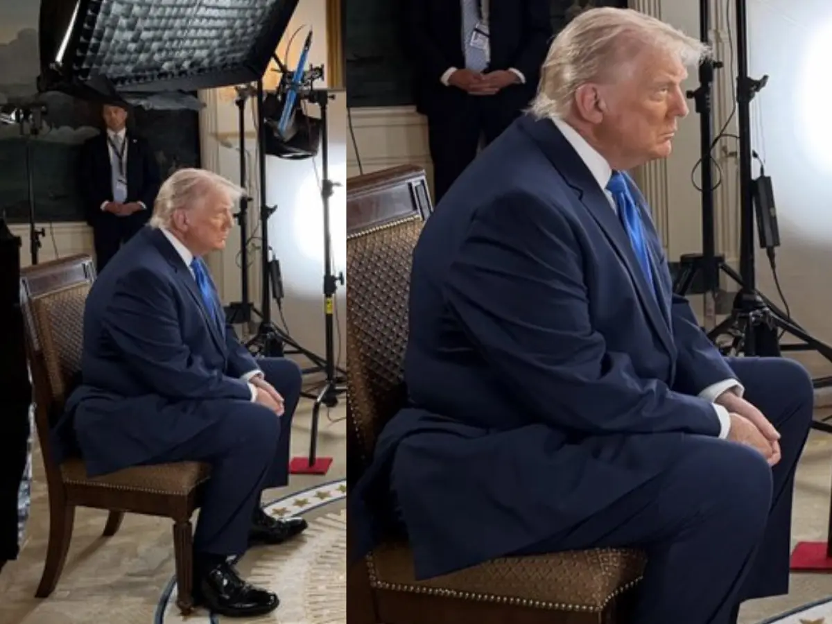 Adult diaper? Body fat? Trump's viral 60 Minutes photo with visible protrusion triggers wild claims