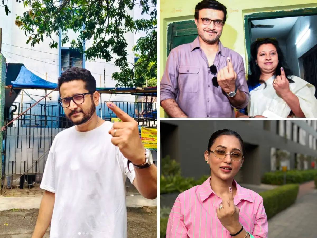 West Bengal Assembly Elections 2026: Parambrata Chattopadhyay, Mimi Chakraborty, Sourav Ganguly; celebrities cast their vote in Kolkata