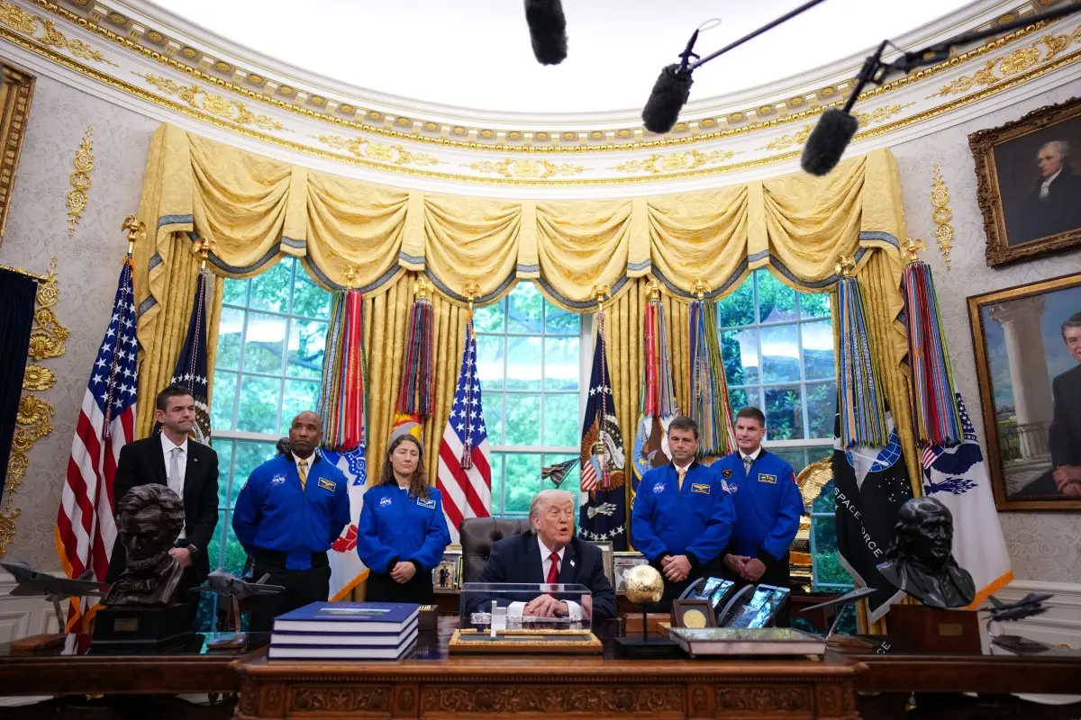 Trump meets Artemis II crew, jokes about going to space as NASA eyes 2028 Moon landing