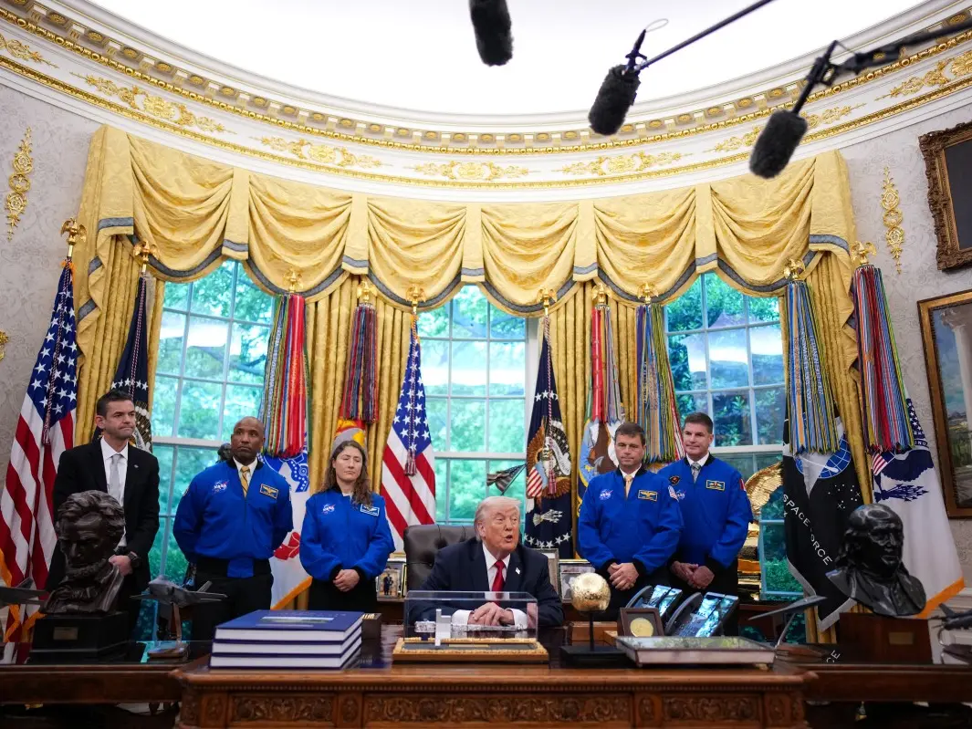 Trump meets Artemis II crew, jokes about going to space as NASA eyes 2028 Moon landing Trump meets Artemis II crew, jokes about going to space as NASA eyes 2028 Moon landing