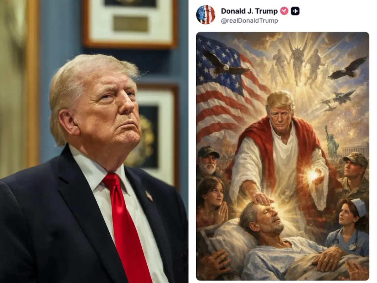 Trump's Jesus AI image controversy
