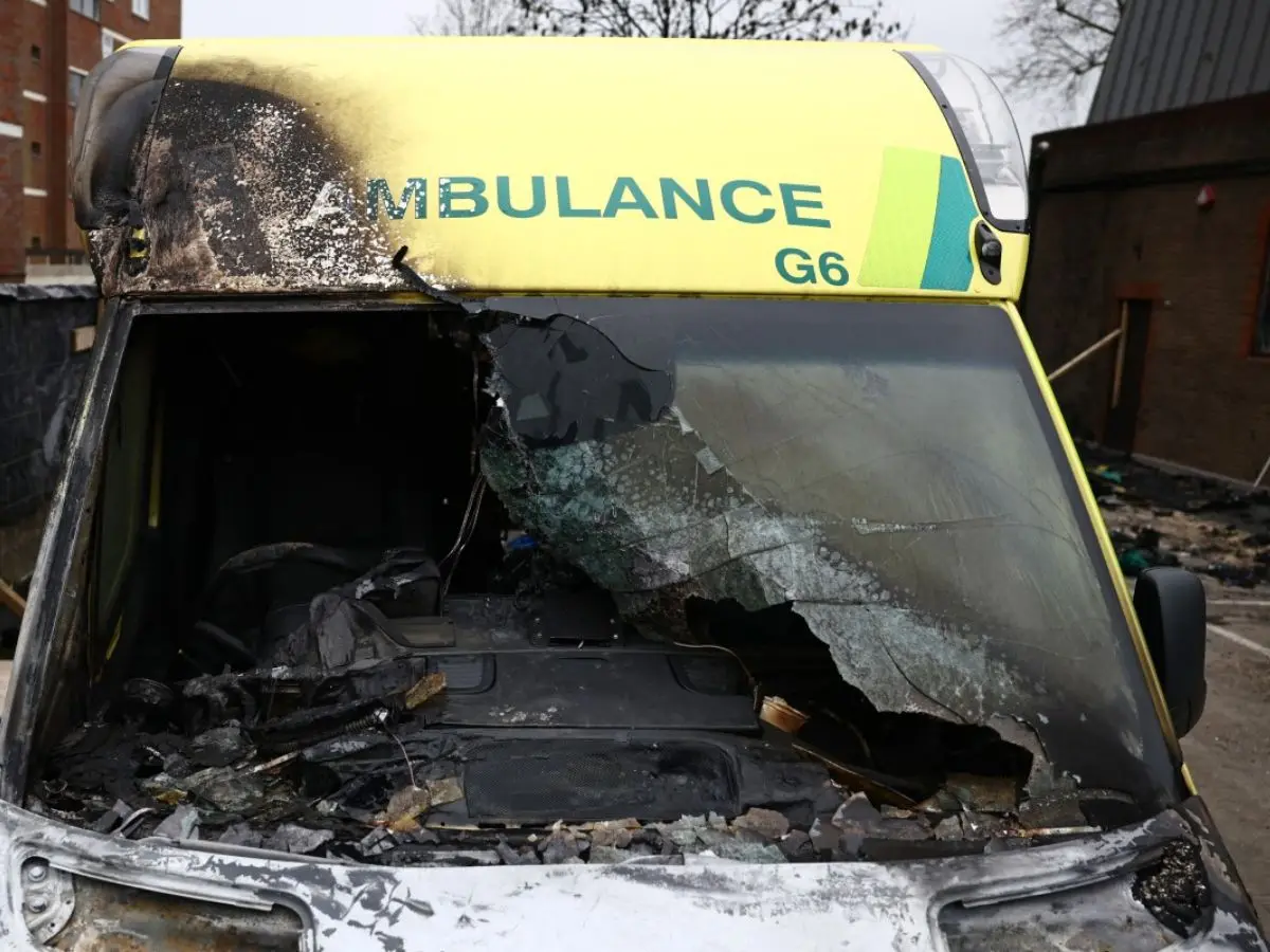 Arson attack on ambulances