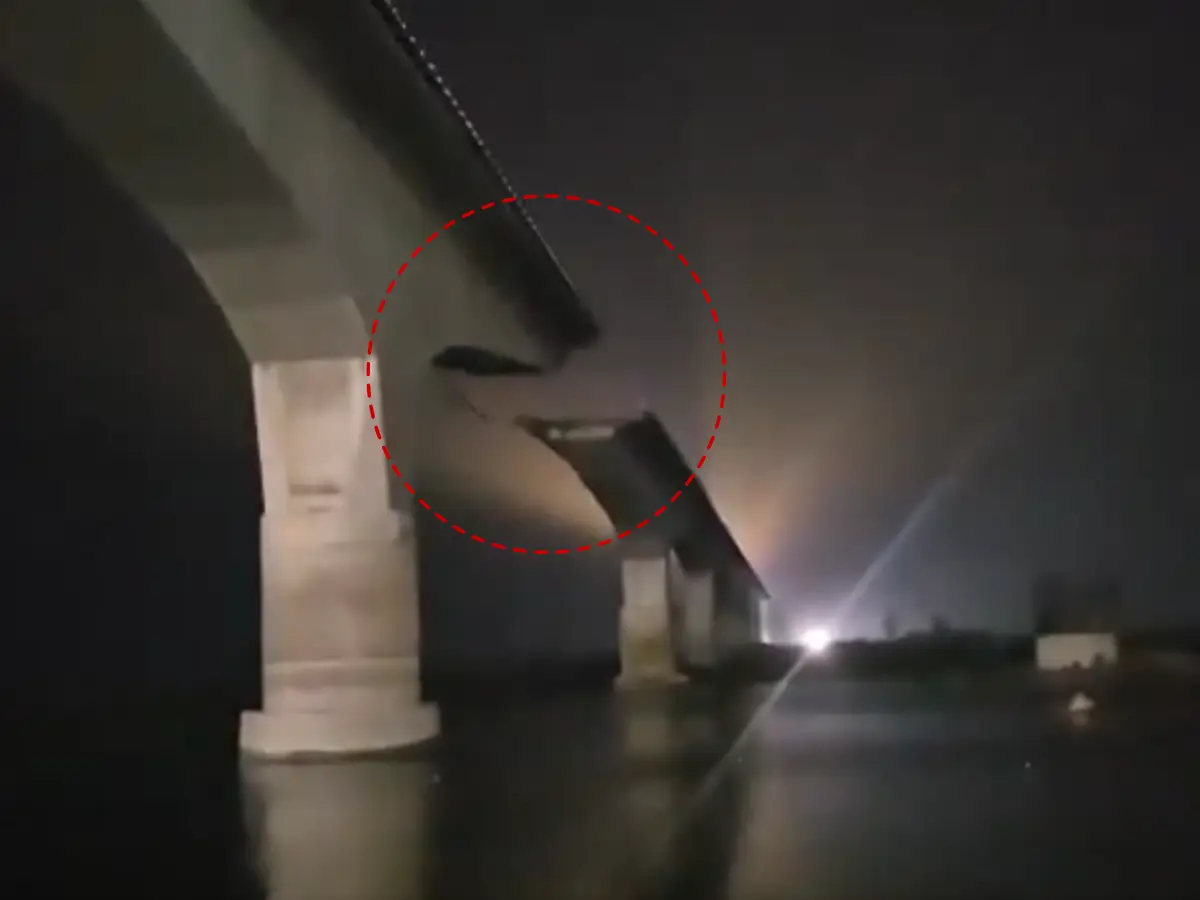 Midnight terror in Bhagalpur: 33-metre slab of Bihar's Vikramshila Setu plunges into Ganges river; authorities seal vital bridge | Warch