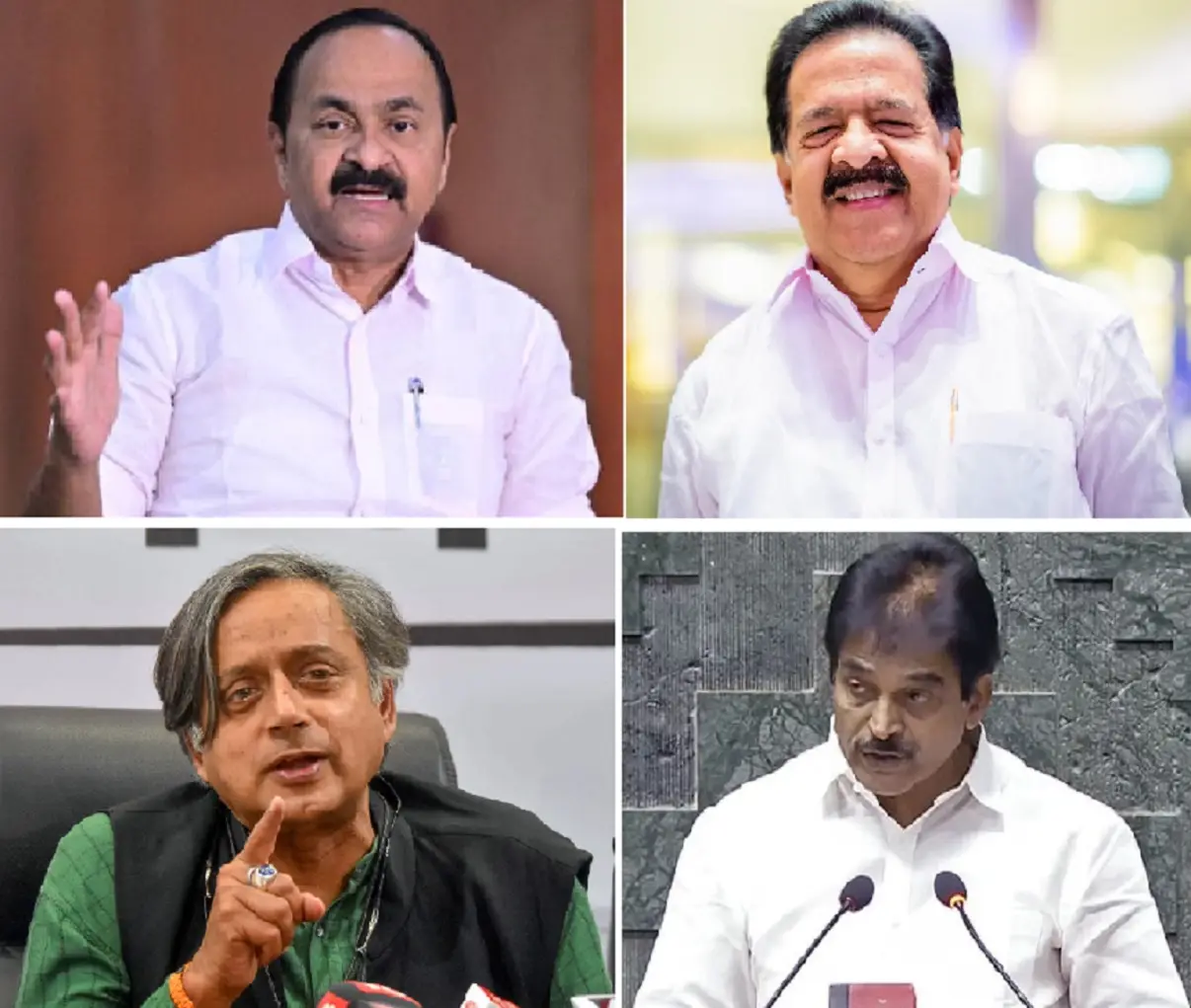 Cong’s Keralam CM contenders: Who among VD Satheesan, Ramesh Chennithala, KC Venugopal, or Shashi Tharoor will get the crown?
