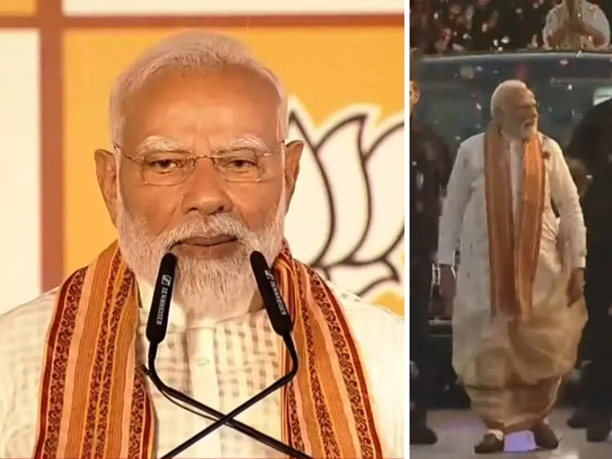 PM Modi celebrates historic West Bengal election win in traditional ‘Kochano Dhoti’ and Kurta