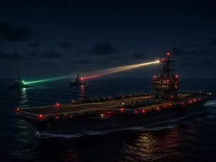 'Aldis Lamps': How the USS Abraham Lincoln talks to other ships using light