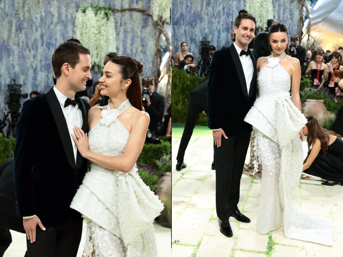 Evan Spiegel and Miranda Kerr