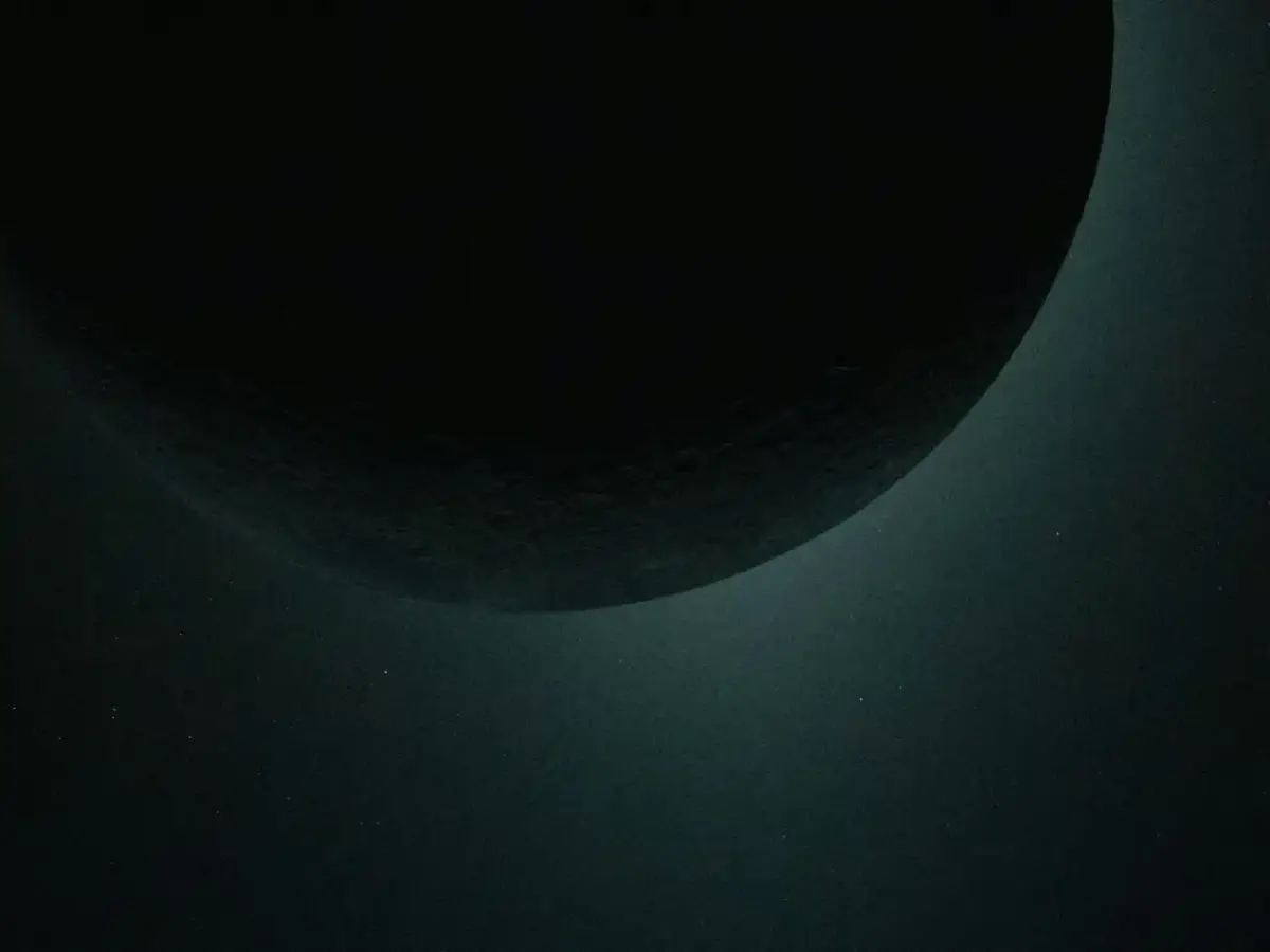 Solar eclipse from space