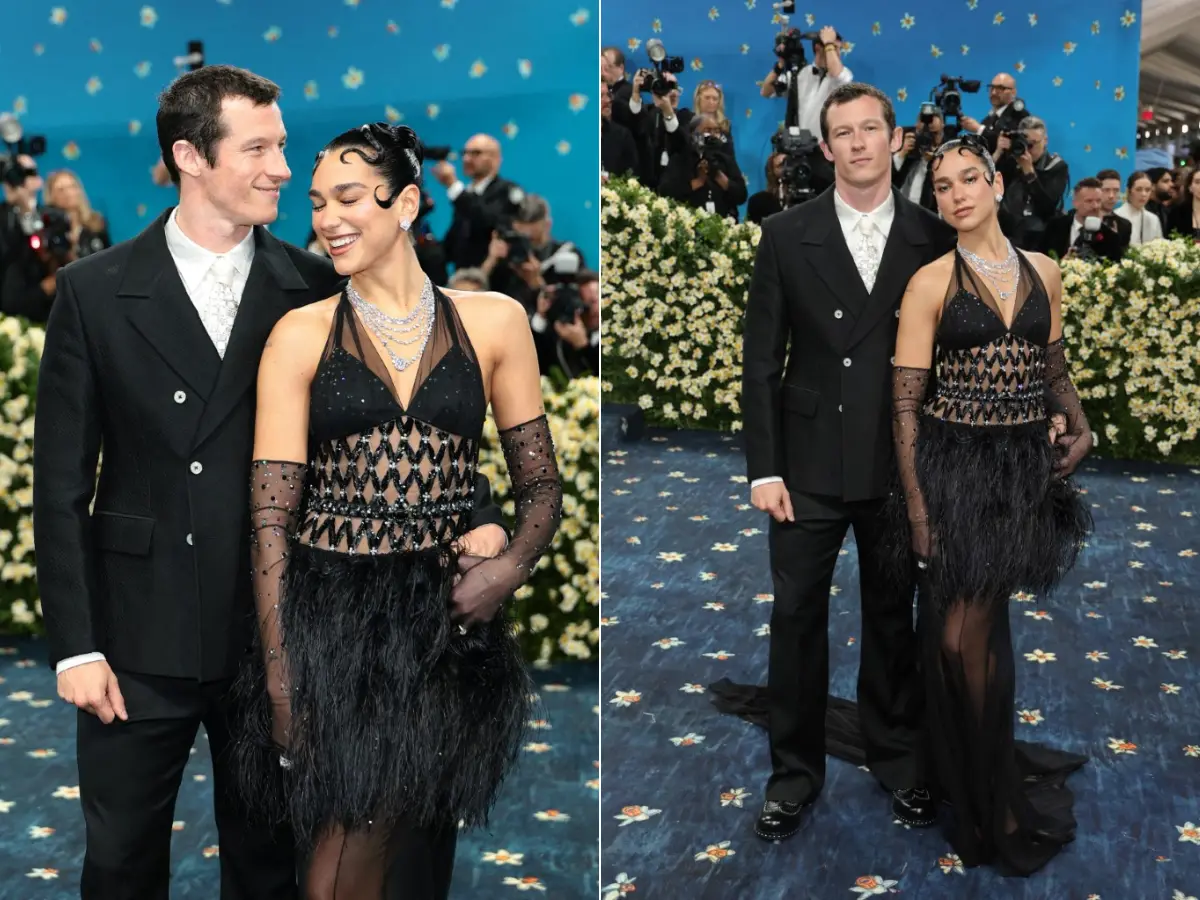 Callum Turner and Dua Lipa