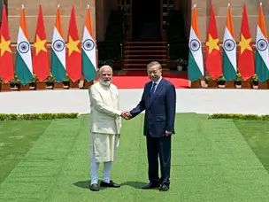 Namoh 108 to silk fabric: Indian PM Modi's curated gifts for Vietnam’s President | In Pics