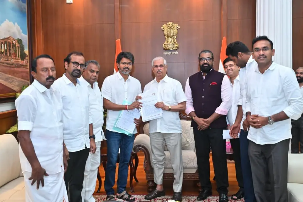 Vijay meets Governor as TVK alliance crosses majority mark in Tamil Nadu
