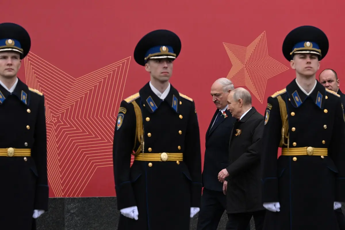 Tight security as Putin and Lukashenko attend Victory Day parade