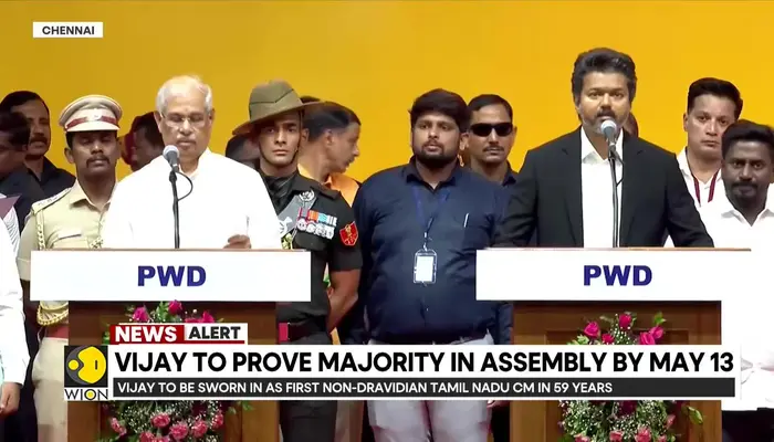 TVK Chief Vijay Sworn In as Tamil Nadu’s New Chief Minister 