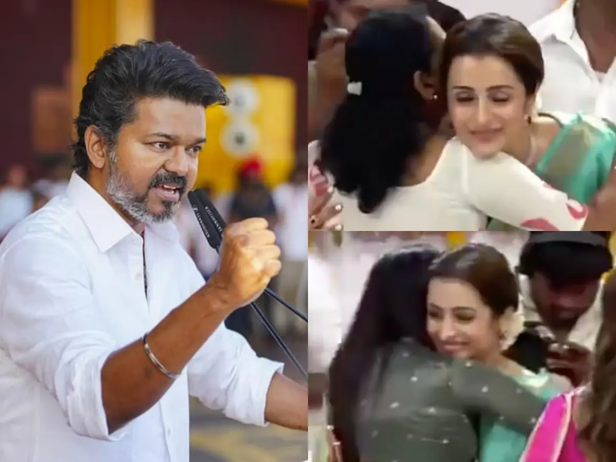 Trisha Krishnan shares warm moment with Vijay’s family during Tamil Nadu CM swearing-in ceremony