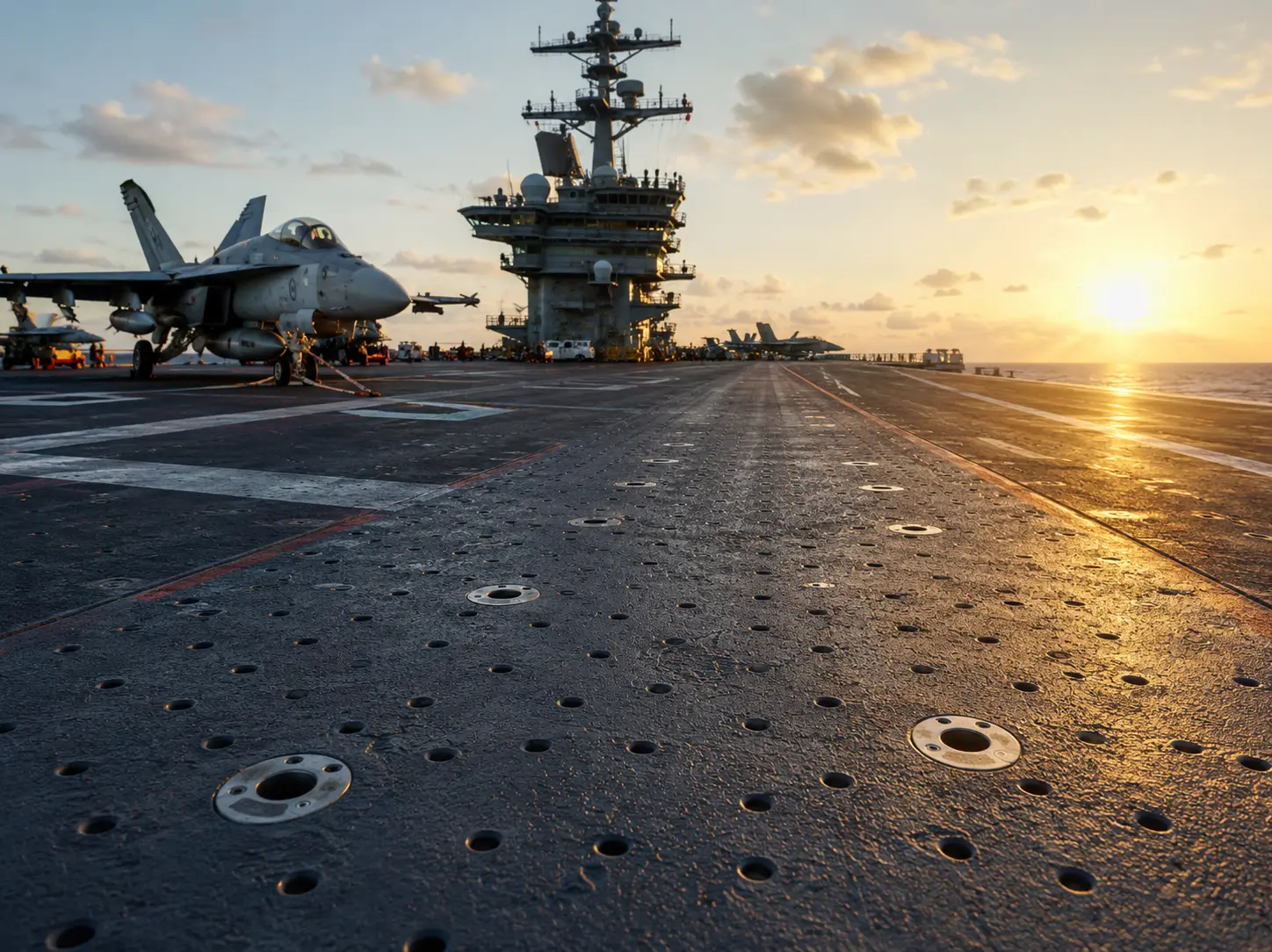 'Pad Eyes': Why the USS Abraham Lincoln deck is covered in tiny holes