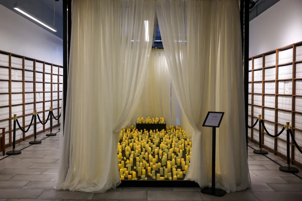 Candles: a tribute to the Epstein victims