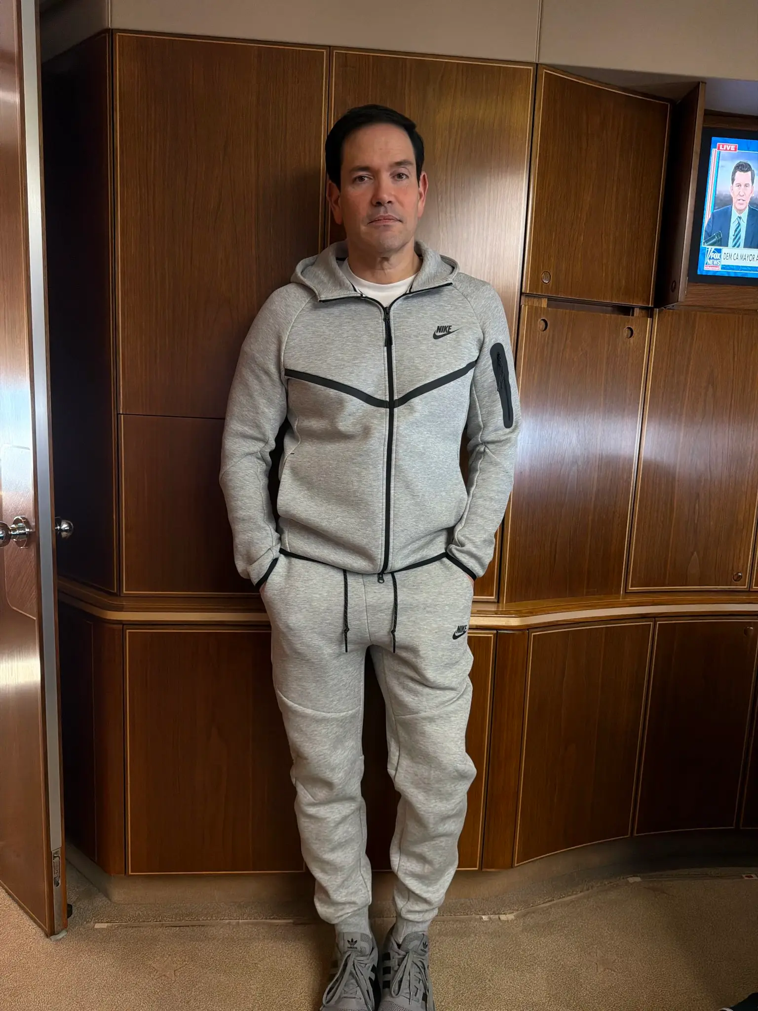 Marco copying Maduro? Rubio's Nike tracksuit similar to captured Venezuelan president sparks memefest