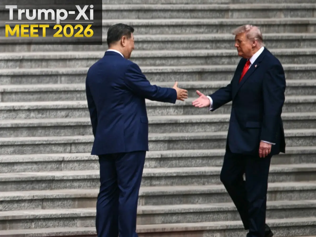 Trump, Xi shake hands as they meet in Beijing, discuss Taiwan and trade - VIDEO