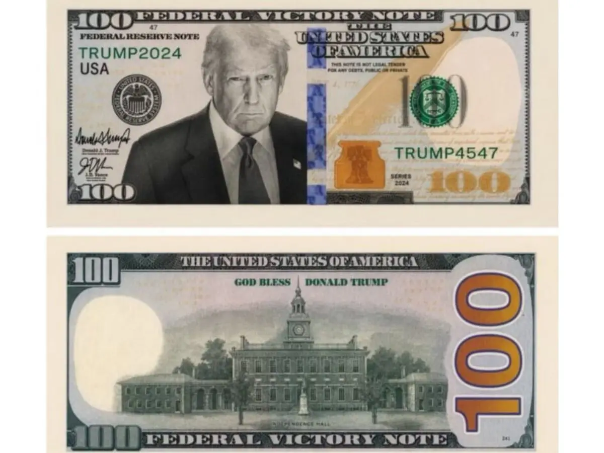 US currency featuring Trump