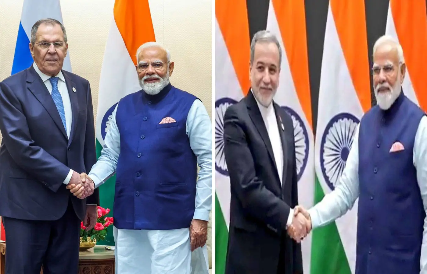 PM Modi meets Iran and Russia foreign ministers on BRICS sidelines, New Delhi, May 14, 2026