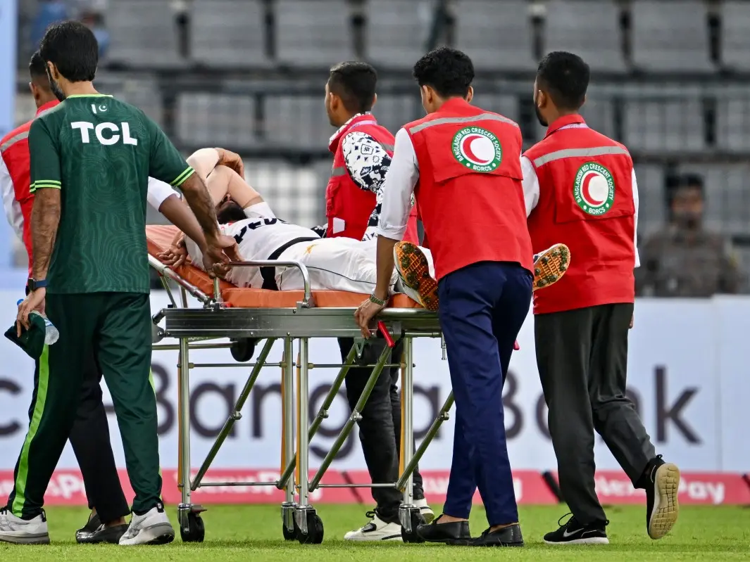 PAK vs BAN: Injury scare for Hasan Ali as pacer leaves field on stretcher - WATCH PAK vs BAN: Injury scare for Hasan Ali as pacer leaves field on stretcher - WATCH