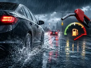 Does driving in heavy rain consume more fuel?