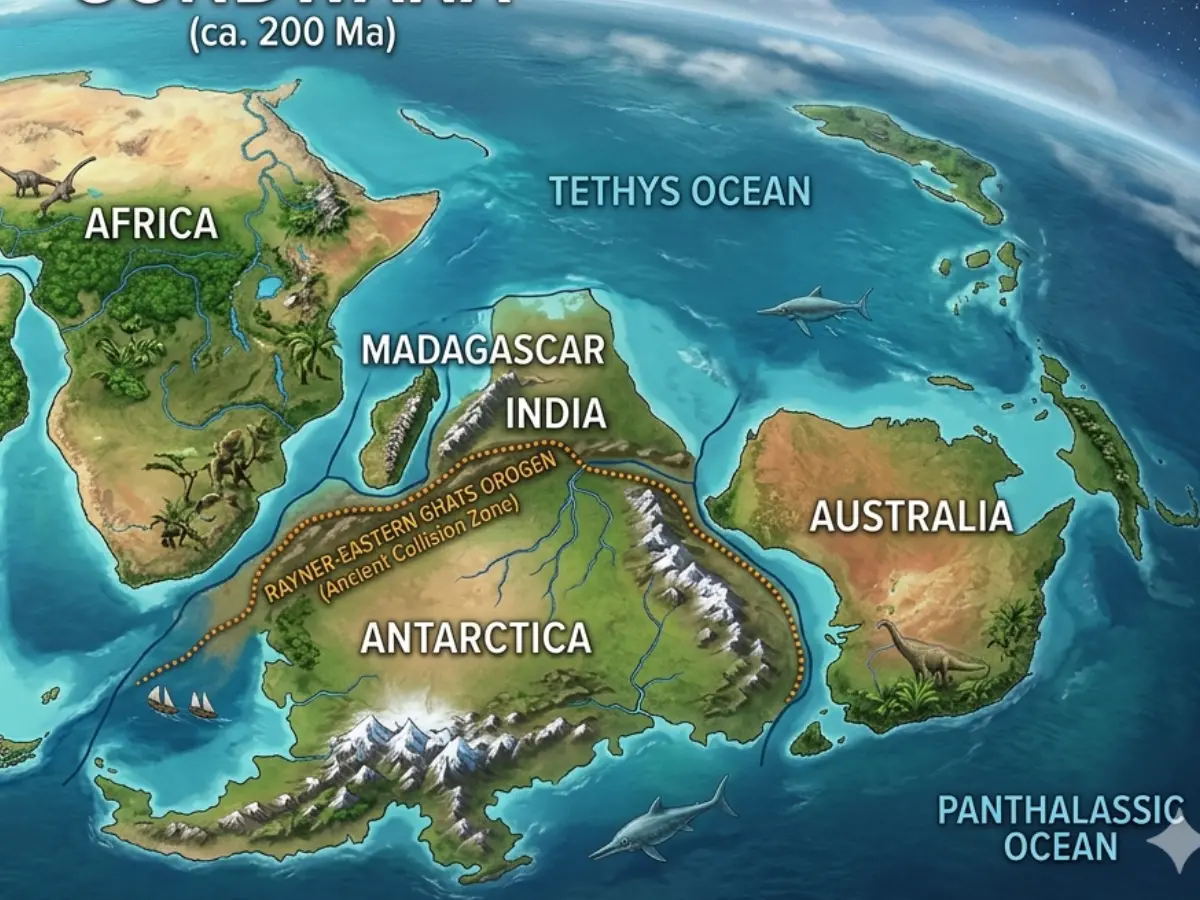 Ancient mountain range ran through India and Antarctica 150 million years ago Ancient mountain range ran through India and Antarctica 150 million years ago