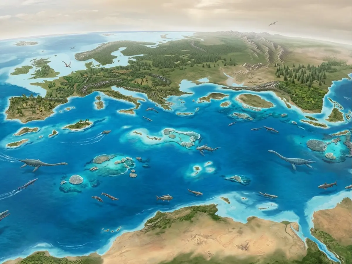 Dinosaurs roamed around mountains in Central Asia shaped by a dead ocean