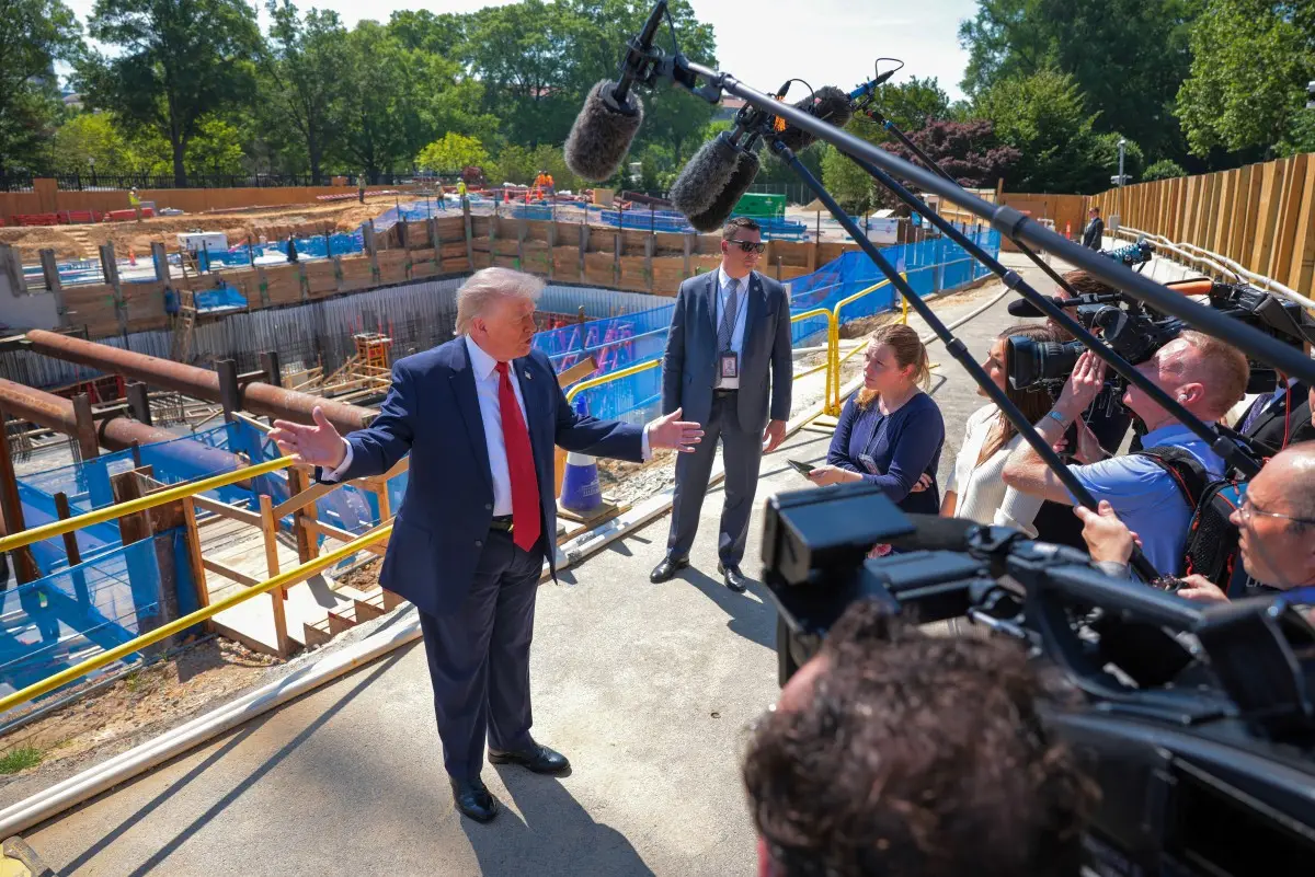 Trump showcases $400 million White House ballroom site amid cost-of-living criticism