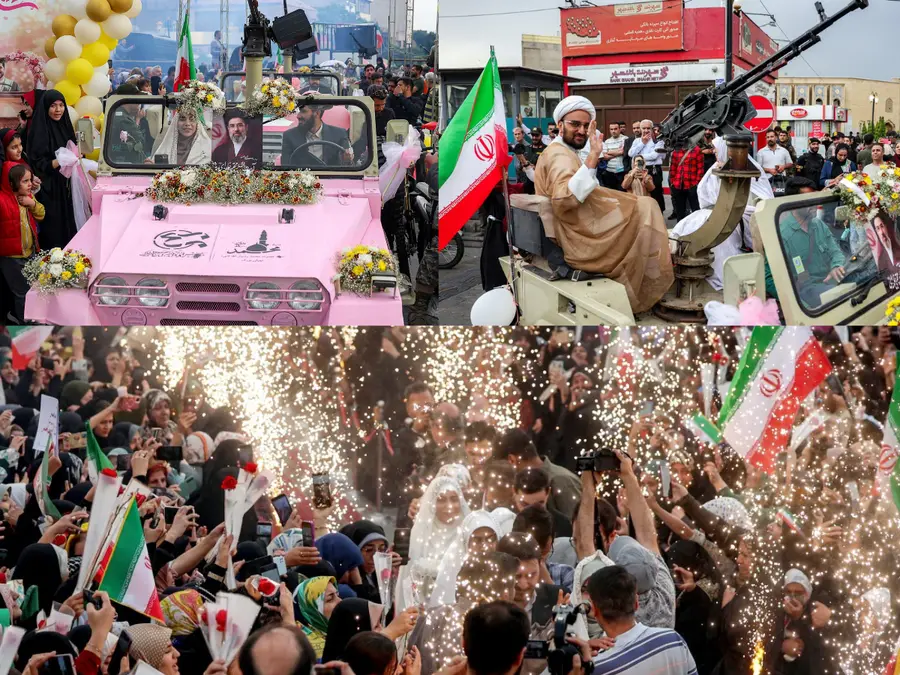 After AK-47 training on TV, Iran arranges mass weddings for those ready to 'sacrifice life'  | IN PICS