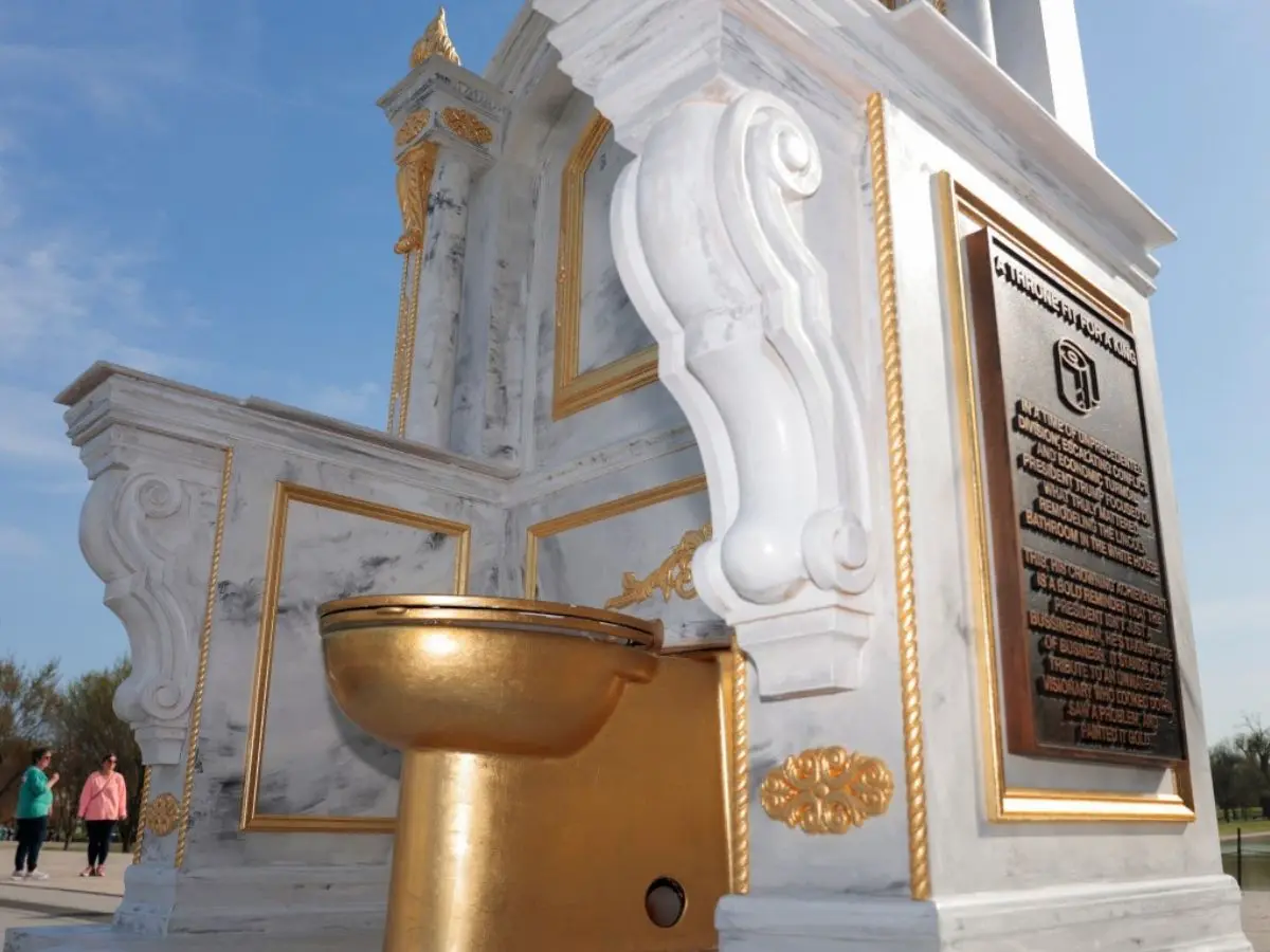 New golden toilet
