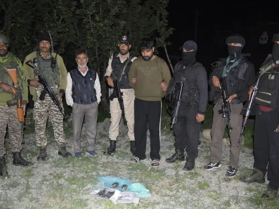 OGW arrested in joint operation in J&K's Kulgam; grenades, incriminating material recovered