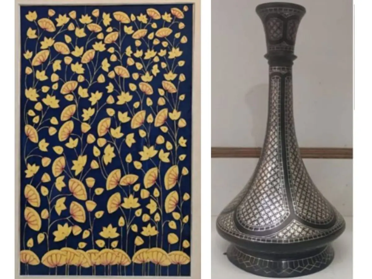 Lotus painting and Silver Vase for Denmark and Finland leaders
