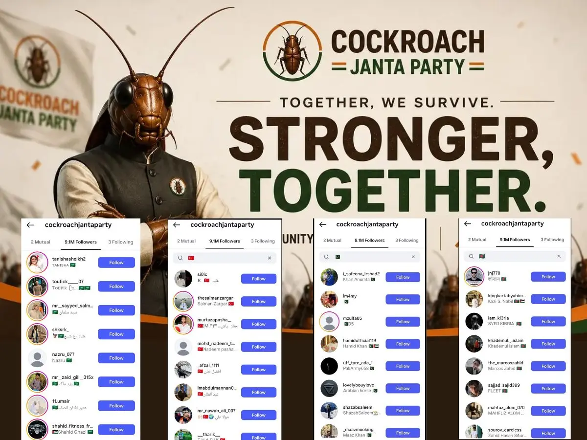 Pakistan angle to ‘Cockroach Janta Party’? Netizens flag large number of Pak, Bangladesh and Turkey-based followers