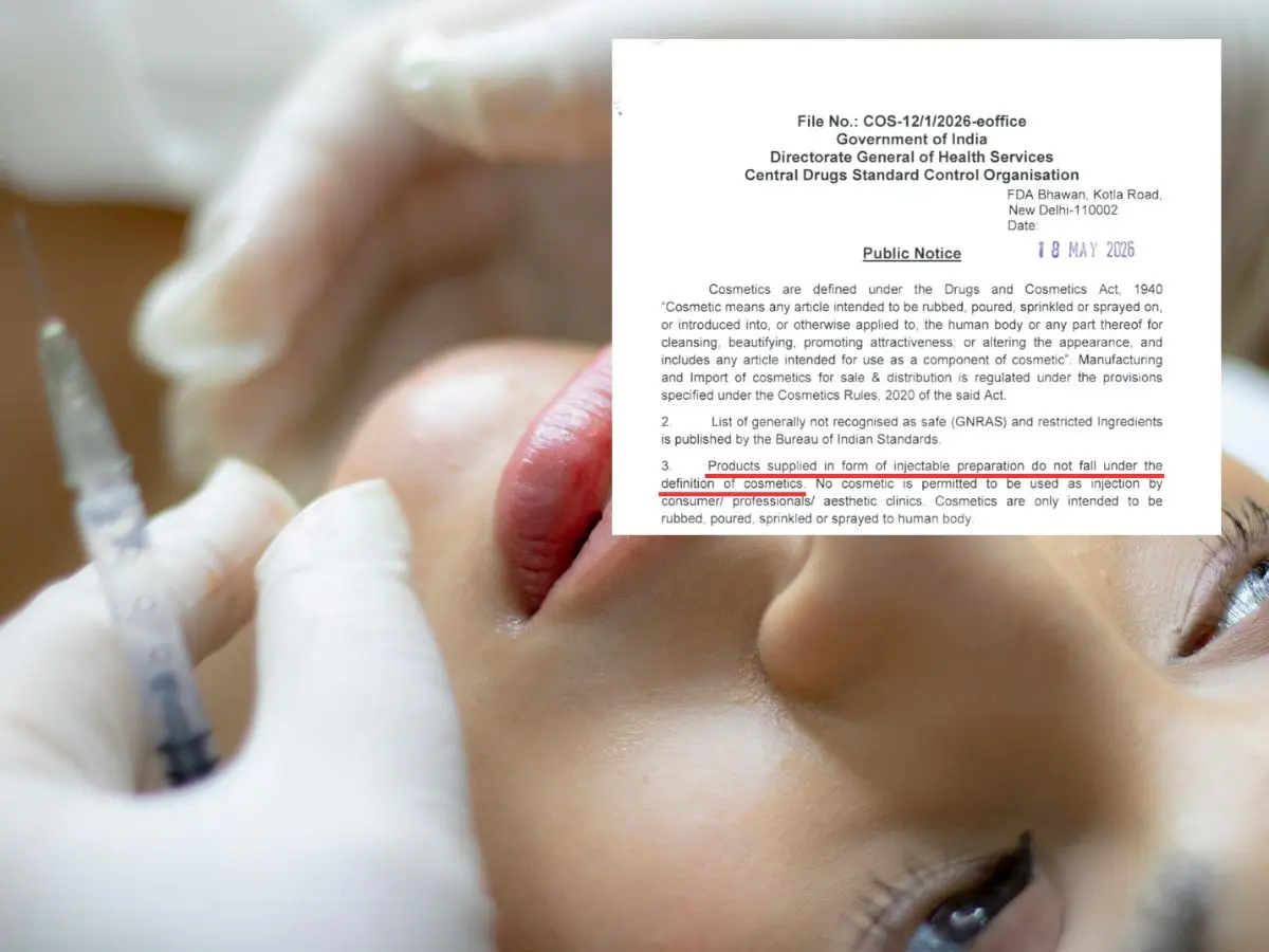 'No cosmetic permitted as injection under law': India drug regulator CDSCO issues strict warning 'No cosmetic permitted as injection under law': India drug regulator CDSCO issues strict warning