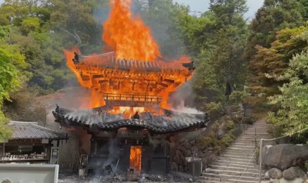 Japan's Buddhist hall housing 1200 year old 'eternal flame' destroyed by fire