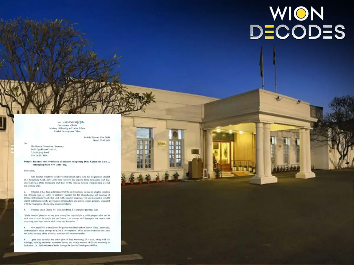 WION Decodes | Exclusive Delhi Gymkhana Club ordered to vacate prime Lutyens’ Delhi land: The history, politics & controversies WION Decodes | Exclusive Delhi Gymkhana Club ordered to vacate prime Lutyens’ Delhi land: The history, politics & controversies
