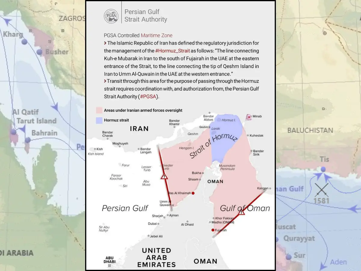 Strait of Hormuz 'control map' by Iran creates a major sovereignty dispute