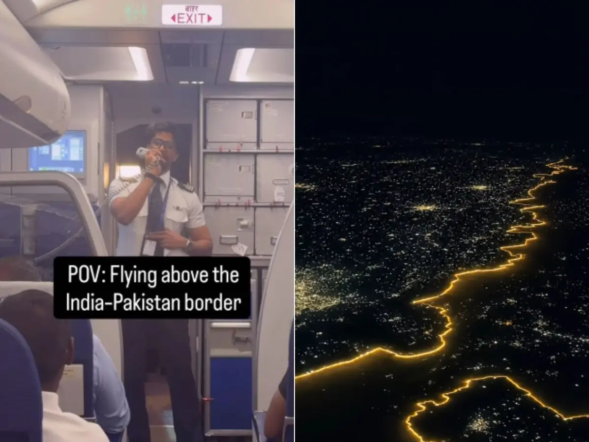 WATCH | IndiGo pilot captures rare night view of India-Pakistan border, video goes viral WATCH | IndiGo pilot captures rare night view of India-Pakistan border, video goes viral