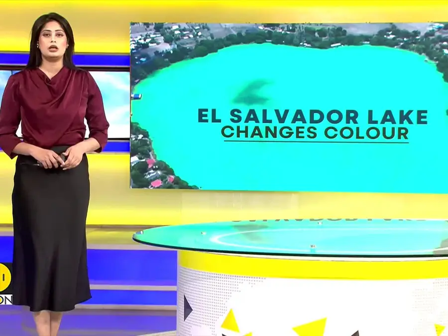El Salvador Lagoon Turns Bright Turquoise | Scientists Link Rare Bloom to Heatwave Conditions