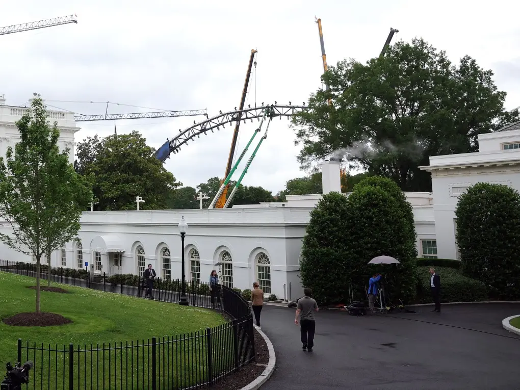 White House UFC ring construction begins for Donald Trump’s 80th birthday event White House UFC ring construction begins for Donald Trump’s 80th birthday event