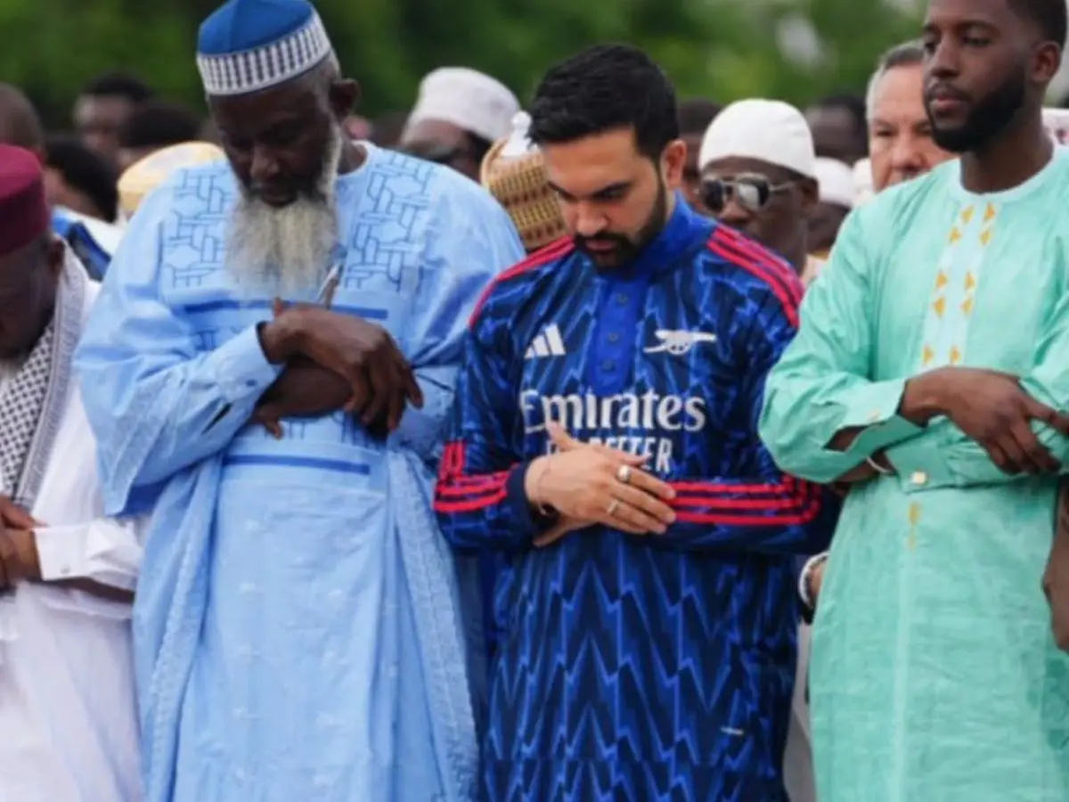 In Pics | Zohran Mamdani goes viral for wearing Arsenal-themed thobe to Eid prayers, netizens react